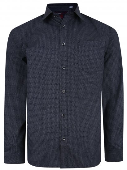 Kam Jeans 6209 LS Smart Pattern Print Shirt - Camicie - Camicie Taglie Forti Uomo