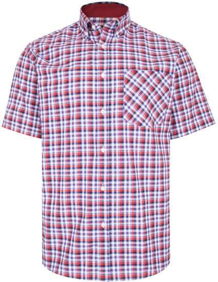Kam Jeans 6214 Check Shirt Red - Camicie - Camicie Taglie Forti Uomo