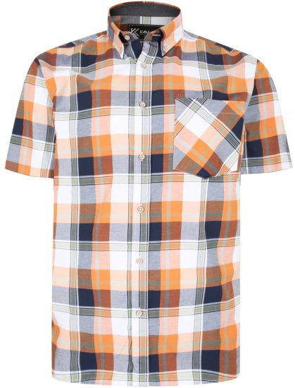 Kam Jeans 6216 Large Check Shirt Rust - Camicie - Camicie Taglie Forti Uomo