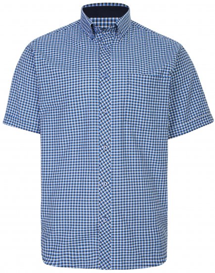 Kam Jeans 6219 Short sleeve Shirt Navy - Camicie - Camicie Taglie Forti Uomo