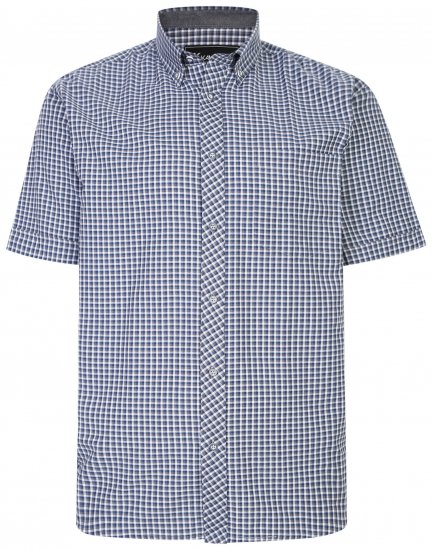 Kam Jeans 6219 Short sleeve Shirt Charcoal - Camicie - Camicie Taglie Forti Uomo