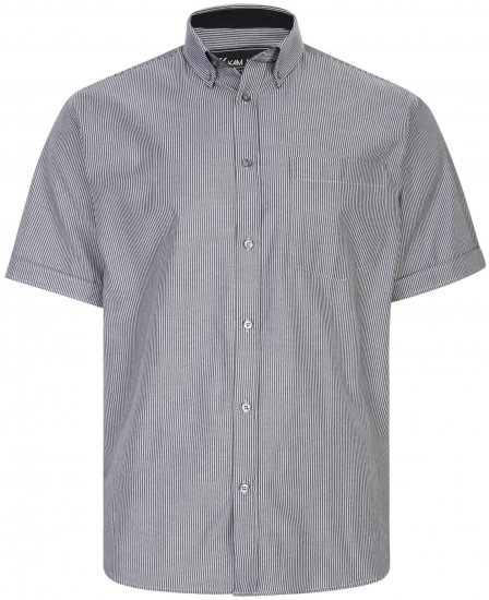 Kam Jeans 6224 Short sleeve Shirt Charcoal - Camicie - Camicie Taglie Forti Uomo