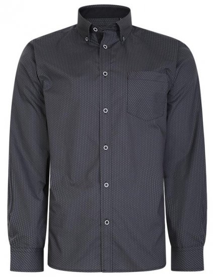 Kam Jeans 6226 LS Casual Shirt Charcoal - Camicie - Camicie Taglie Forti Uomo