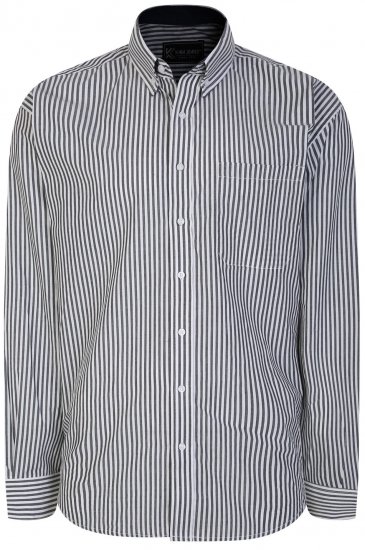 Kam Jeans 6245 Long Sleeve Shirt Navy - Camicie - Camicie Taglie Forti Uomo