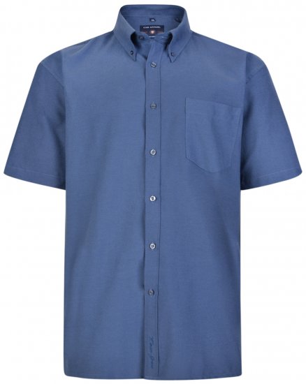Kam Oxford Shirt Short sleeve Navy - Camicie - Camicie Taglie Forti Uomo