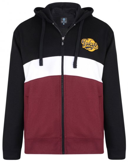 Kam Jeans 7002 Hoodie Burgundy - Felpe & felpe con cappuccio - Felpe & Felpe con Cappuccio Uomo Taglie Forti