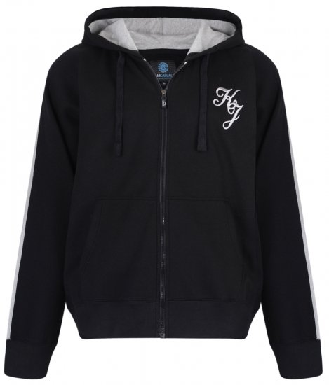 Kam Jeans 7005 Hoodie Black - Felpe & felpe con cappuccio - Felpe & Felpe con Cappuccio Uomo Taglie Forti