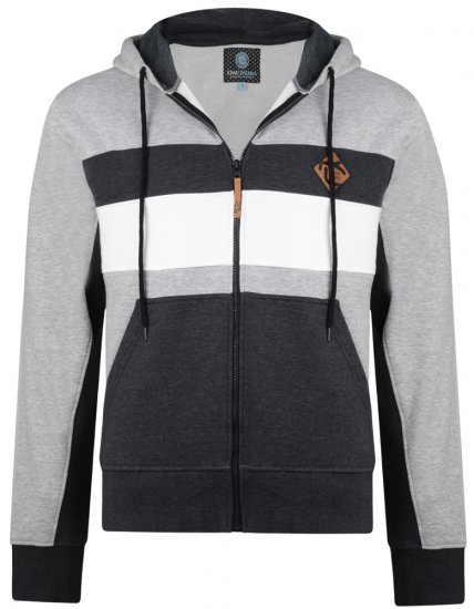 Kam Jeans 701 Cut and Sew Hoodie Grey - Felpe & felpe con cappuccio - Felpe & Felpe con Cappuccio Uomo Taglie Forti