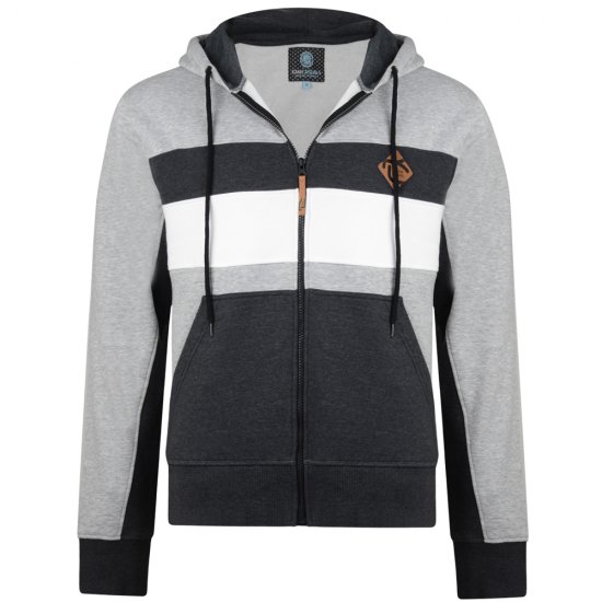 Kam Jeans 701 Cut and Sew Hoodie Grey - Felpe & felpe con cappuccio - Felpe & Felpe con Cappuccio Uomo Taglie Forti