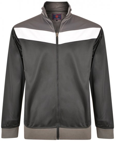 Kam Jeans 7014 Track Jacket Black - Felpe & felpe con cappuccio - Felpe & Felpe con Cappuccio Uomo Taglie Forti