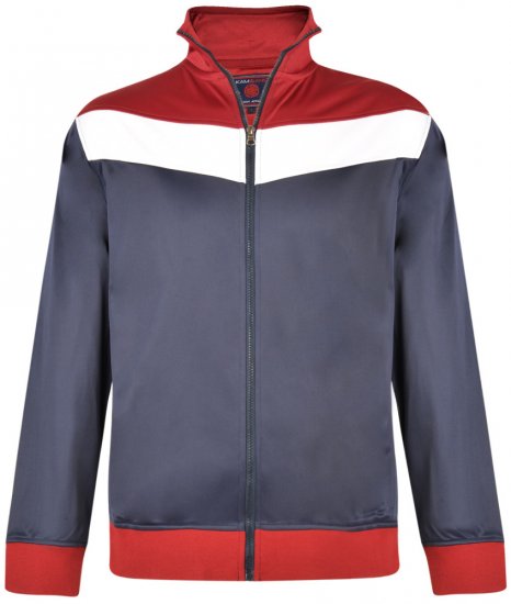 Kam Jeans 7014 Track Jacket Navy - Felpe & felpe con cappuccio - Felpe & Felpe con Cappuccio Uomo Taglie Forti