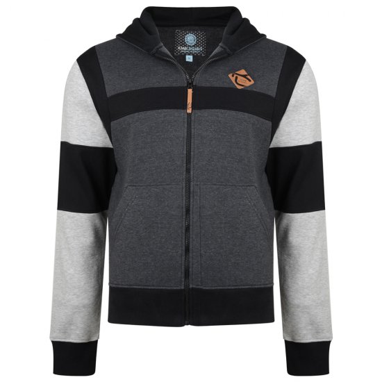 Kam Jeans 702 Cut and Sew Hoodie Charcoal - Felpe & felpe con cappuccio - Felpe & Felpe con Cappuccio Uomo Taglie Forti