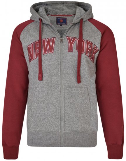 Kam Jeans 7026 New York Hoodie Cordovan - Felpe & felpe con cappuccio - Felpe & Felpe con Cappuccio Uomo Taglie Forti