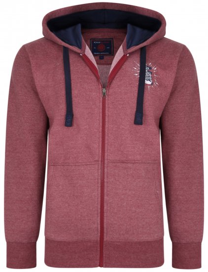Kam Jeans 7029 Hoodie Cordovan - Felpe & felpe con cappuccio - Felpe & Felpe con Cappuccio Uomo Taglie Forti