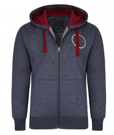 Kam Jeans 7030 Hoody Indigo - Felpe & felpe con cappuccio - Felpe & Felpe con Cappuccio Uomo Taglie Forti