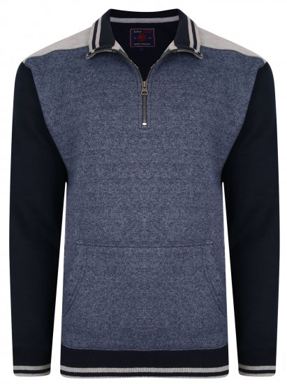 Kam Jeans 7032 Casual Sweater Navy - Felpe & felpe con cappuccio - Felpe & Felpe con Cappuccio Uomo Taglie Forti