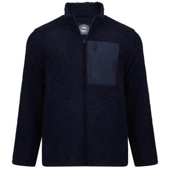 Kam Jeans 712 Teddy Fleece Navy - Felpe & felpe con cappuccio - Felpe & Felpe con Cappuccio Uomo Taglie Forti