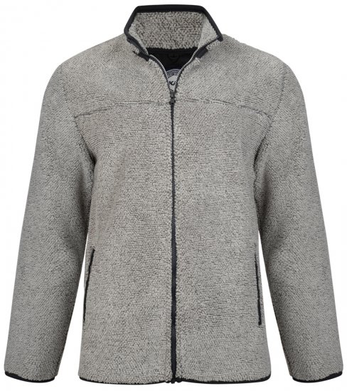Kam Jeans 713 Fleece Jacket Charcoal - Felpe & felpe con cappuccio - Felpe & Felpe con Cappuccio Uomo Taglie Forti