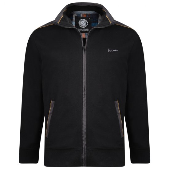 Kam Jeans 714 Shoulder Panel Sweater Black - Felpe & felpe con cappuccio - Felpe & Felpe con Cappuccio Uomo Taglie Forti
