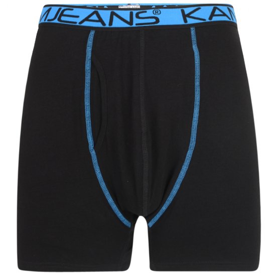 Kam Jeans Boxershorts Black and Navy 2-Pack - Intimo & costumi da bagno - Intimo Taglie Forti Uomo