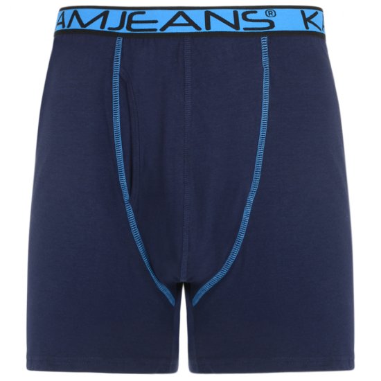 Kam Jeans Boxershorts Black and Navy 2-Pack - Intimo & costumi da bagno - Intimo Taglie Forti Uomo