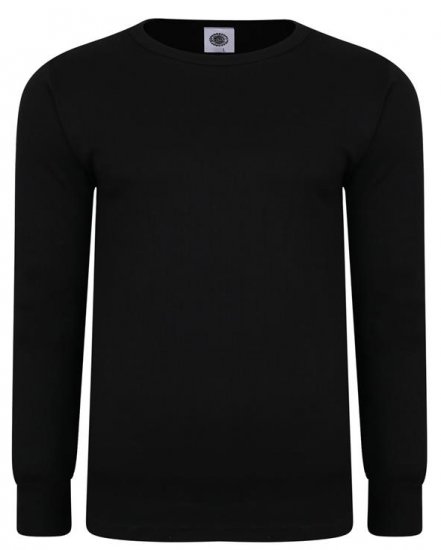 Kam Jeans 832 LS Thermal T-Shirt Black - Intimo & costumi da bagno - Intimo Taglie Forti Uomo