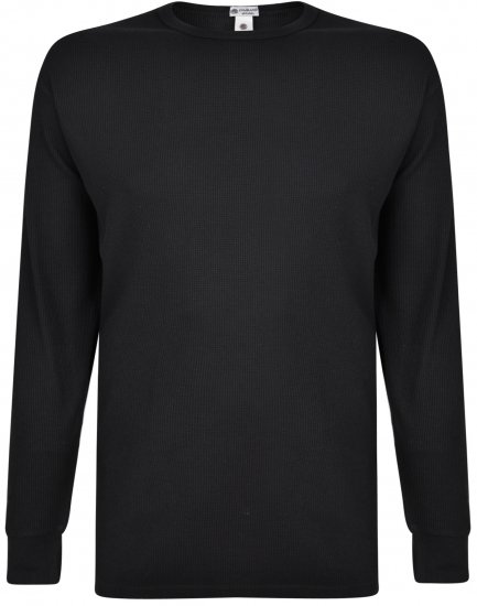 Kam Jeans 835 Long Sleeve Thermal T-shirt Black - Intimo & costumi da bagno - Intimo Taglie Forti Uomo