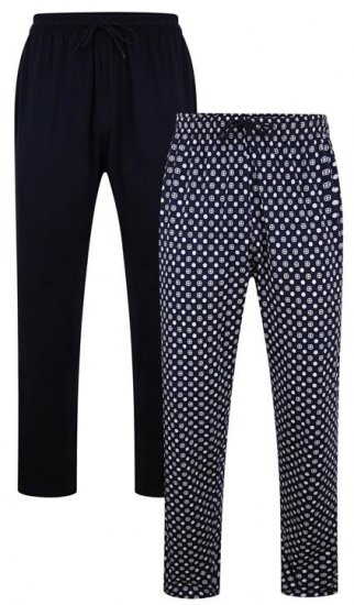 Kam Jeans 877 Lounge Pants Navy Twin Pack - Intimo & costumi da bagno - Intimo Taglie Forti Uomo