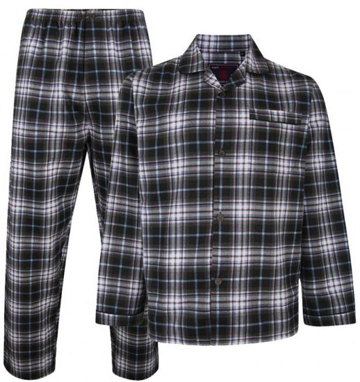 Kam Jeans 880 Flannel Pyjama Set - Intimo & costumi da bagno - Intimo Taglie Forti Uomo