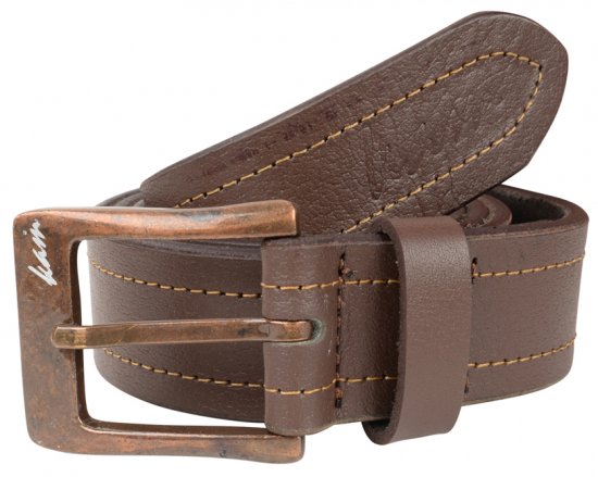 Kam Jeans 920 Leather Belt Brown, 4cm - Cinture - Cintura Uomo Taglie Forti