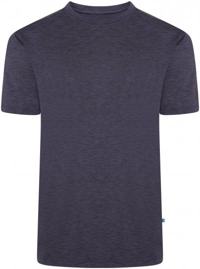 Kam Jeans AP001 XT Active Performance Marl Tee Indigo - Magliette - Magliette Uomo Taglie Forti