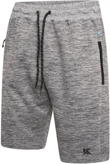 Kam Jeans AP005 Active Performance Marl Shorts Grey - Pantaloni & pantaloncini tuta - Pantaloni Tuta Uomo Taglie Forti
