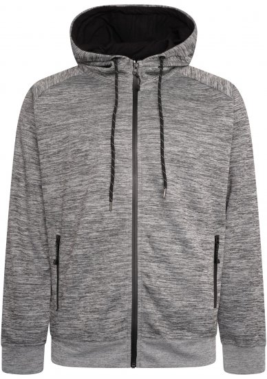Kam Jeans KBS AP008 Active Performance Hoody Grey - Felpe & felpe con cappuccio - Felpe & Felpe con Cappuccio Uomo Taglie Forti