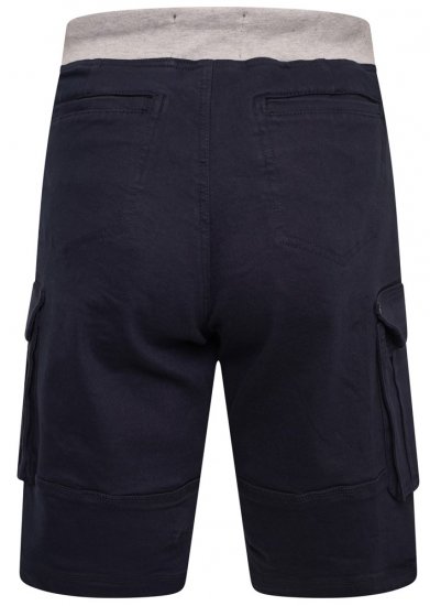 Kam Jeans Elvio Rib Waist Stretch Shorts Navy - Shorts - Pantaloncini Uomo Taglie Forti