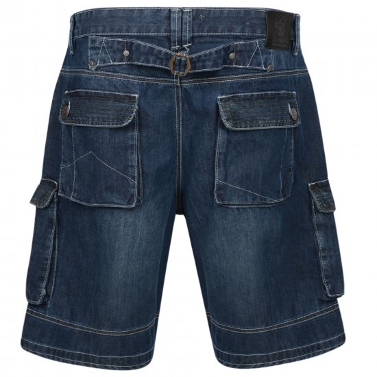 Kam Jeans Francis Dark Used - Shorts - Pantaloncini Uomo Taglie Forti