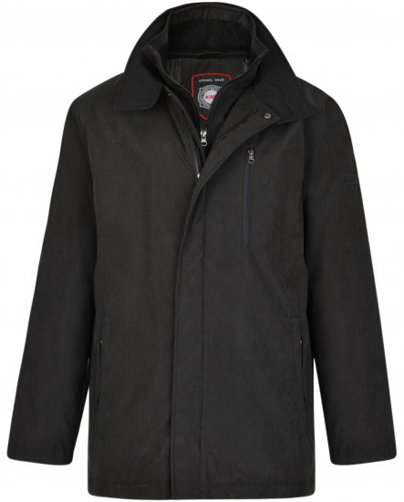 Kam Jeans KV111 Smart Casual Jacket Black - Giubbotti - Giubbotti Uomo Taglie Forti