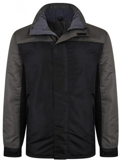 Kam Jeans KV113 Padded Waterproof Coat Black - Giubbotti - Giubbotti Uomo Taglie Forti