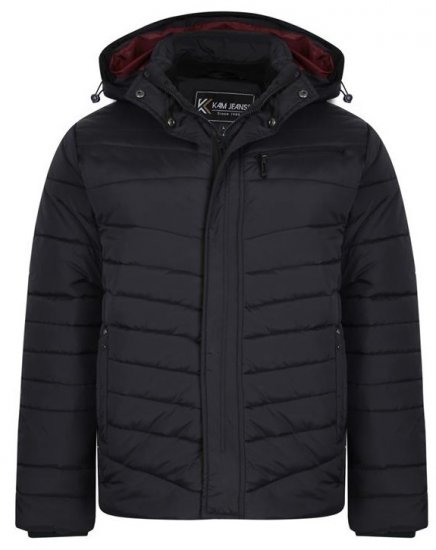 Kam Jeans KV118 Lightweight Quilted Jacket Black - Giubbotti - Giubbotti Uomo Taglie Forti