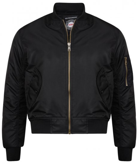 Kam Jeans KV75 Bomber Jacket Black - Giubbotti - Giubbotti Uomo Taglie Forti