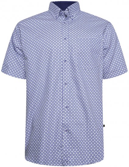 Kam Jeans P046 camicia con motivo geometrico - Camicie - Camicie Taglie Forti Uomo
