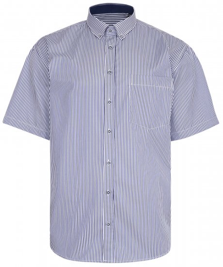 Kam Jeans 643 Premium Short Sleeve Shirt Navy - Camicie - Camicie Taglie Forti Uomo
