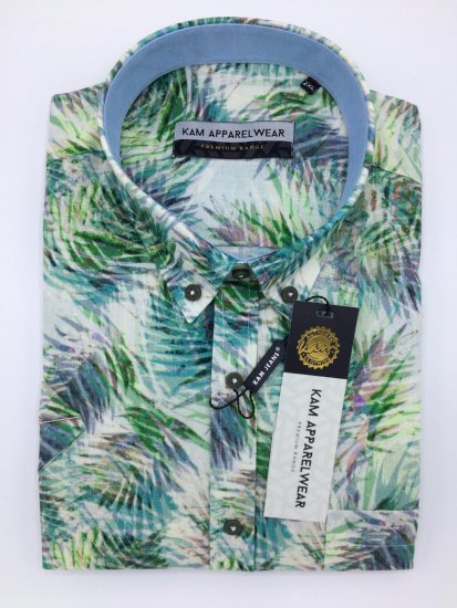 Kam Jeans P644 Premium Linen Shirt - Camicie - Camicie Taglie Forti Uomo