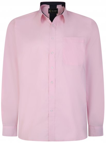 Kam Jeans P684 Premium Stretch Shirt Pink - Camicie - Camicie Taglie Forti Uomo