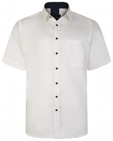 Kam Jeans P685 S/S Stretch Premium Shirt White - Camicie - Camicie Taglie Forti Uomo