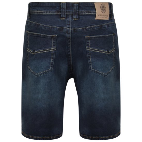 Kam Jeans Vincent Shorts Dark Used - Shorts - Pantaloncini Uomo Taglie Forti