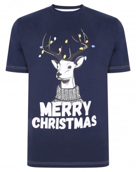 Kam Jeans X015 T-Shirt Navy - Magliette - Magliette Uomo Taglie Forti