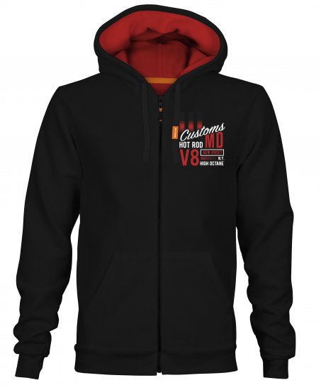 Motley Denim Kendal Hoodie Black - Felpe & felpe con cappuccio - Felpe & Felpe con Cappuccio Uomo Taglie Forti