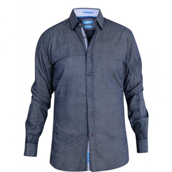 D555 Kermit Long Sleeve Printed Shirt - Camicie - Camicie Taglie Forti Uomo