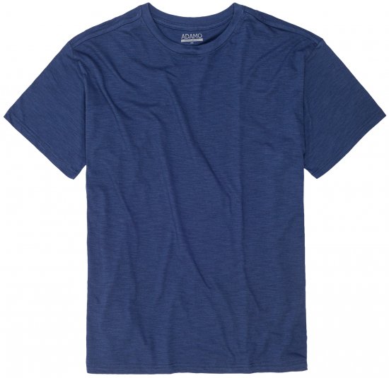 Adamo Kevin Regular fit T-shirt Slub Blue - Magliette - Magliette Uomo Taglie Forti