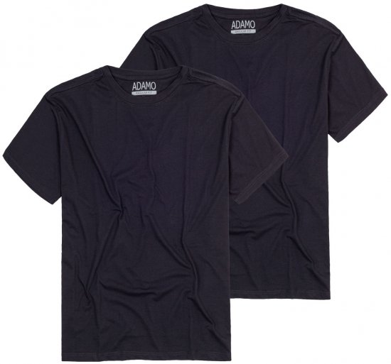 Adamo Kilian Regular fit 2-pack T-shirt Navy - Magliette - Magliette Uomo Taglie Forti